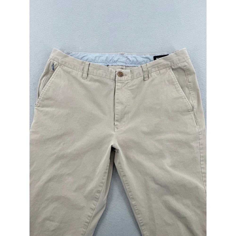 Bonobos Mens 36x32 (36x31) Slim Taper Chino Pants Khaki Tan Preppy Casual